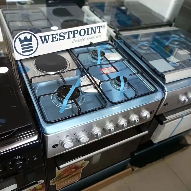 Takeer - Westpoint 3Gas + 1 Umeme Standing Cooker Oven Umeme 
♦Price : 820,000

✔ Size 60 Kwa 60

✔ Warranty Mwaka mmoja 

✔ Rangi: Silver

Kwa Mkazi Wa Dar...