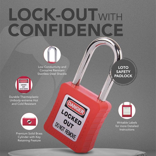 Takeer - Secure your workspace with our Loto Safety Padlocks, designed for reliable lockout/tagout procedures. Protect against unauthorized access and ensur...