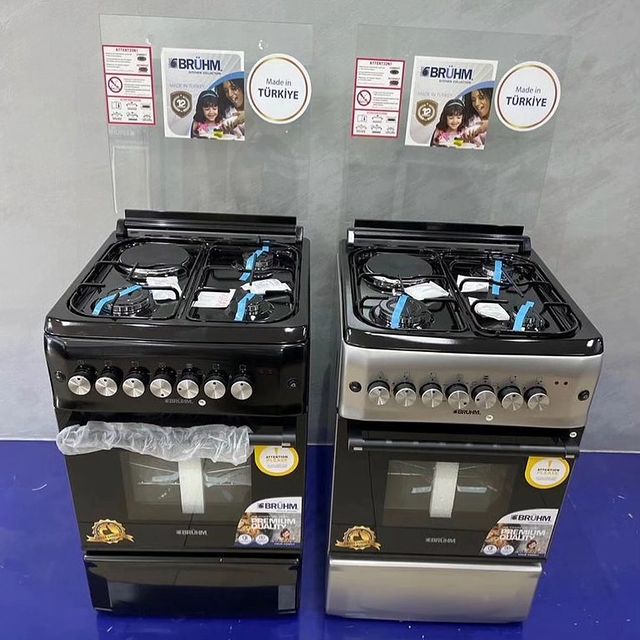 Takeer - Bruhm 3Gas + 1 Umeme Standing Cooker Oven Umeme 
♦ Price : 650,000
✔ Size 60 Kwa 60

✔ Warranty Mwaka mmoja 

✔ Rangi: Silver

Kwa Mkazi Wa Dar Es ...