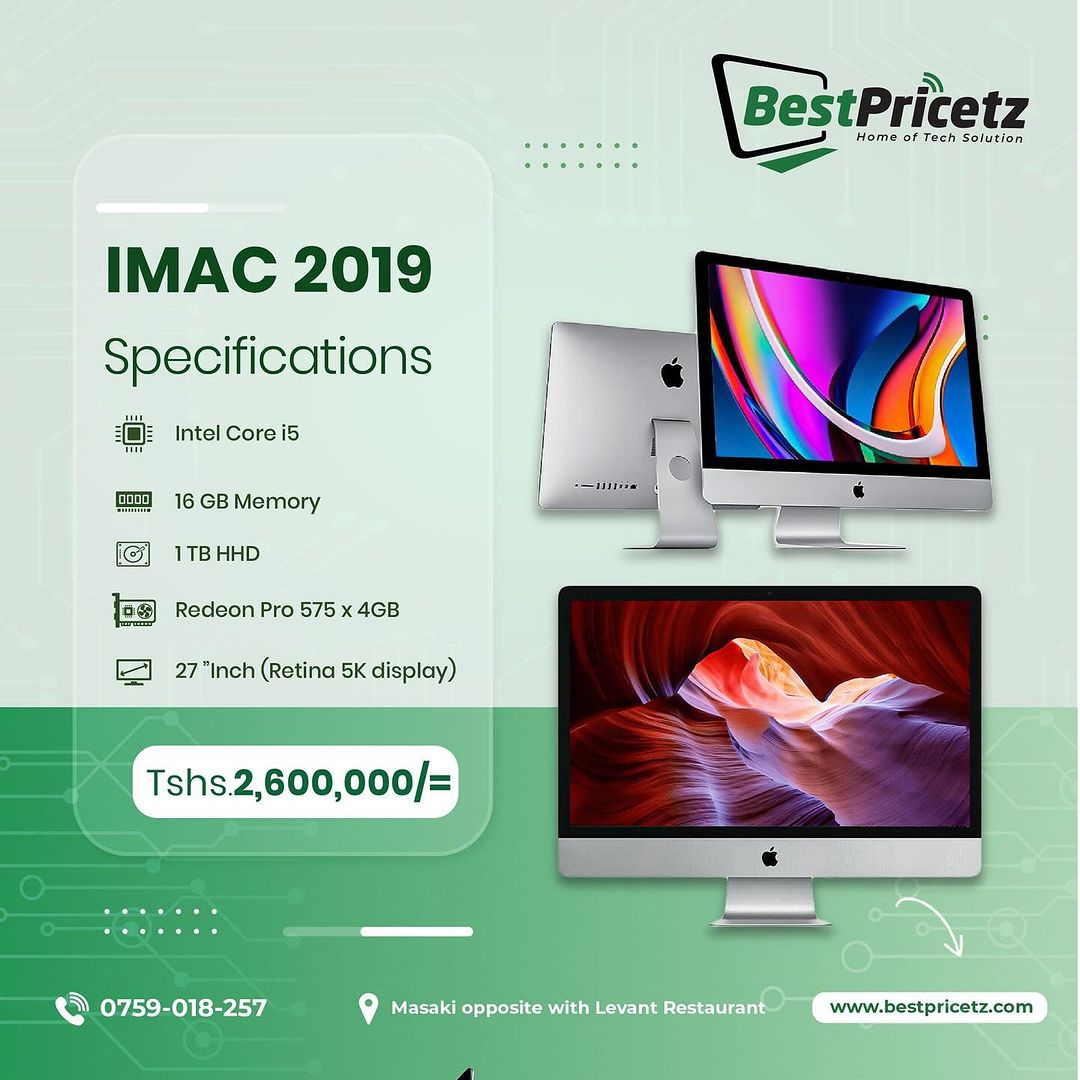 Takeer - 💥New stock 🔥 New stock🔥 New stock 🔥
💥New Arrival Imac 27inch, year 2019, 5k Retina Display 

Watu wangu wa heavy Duties/tasks, Programers ,Sof...