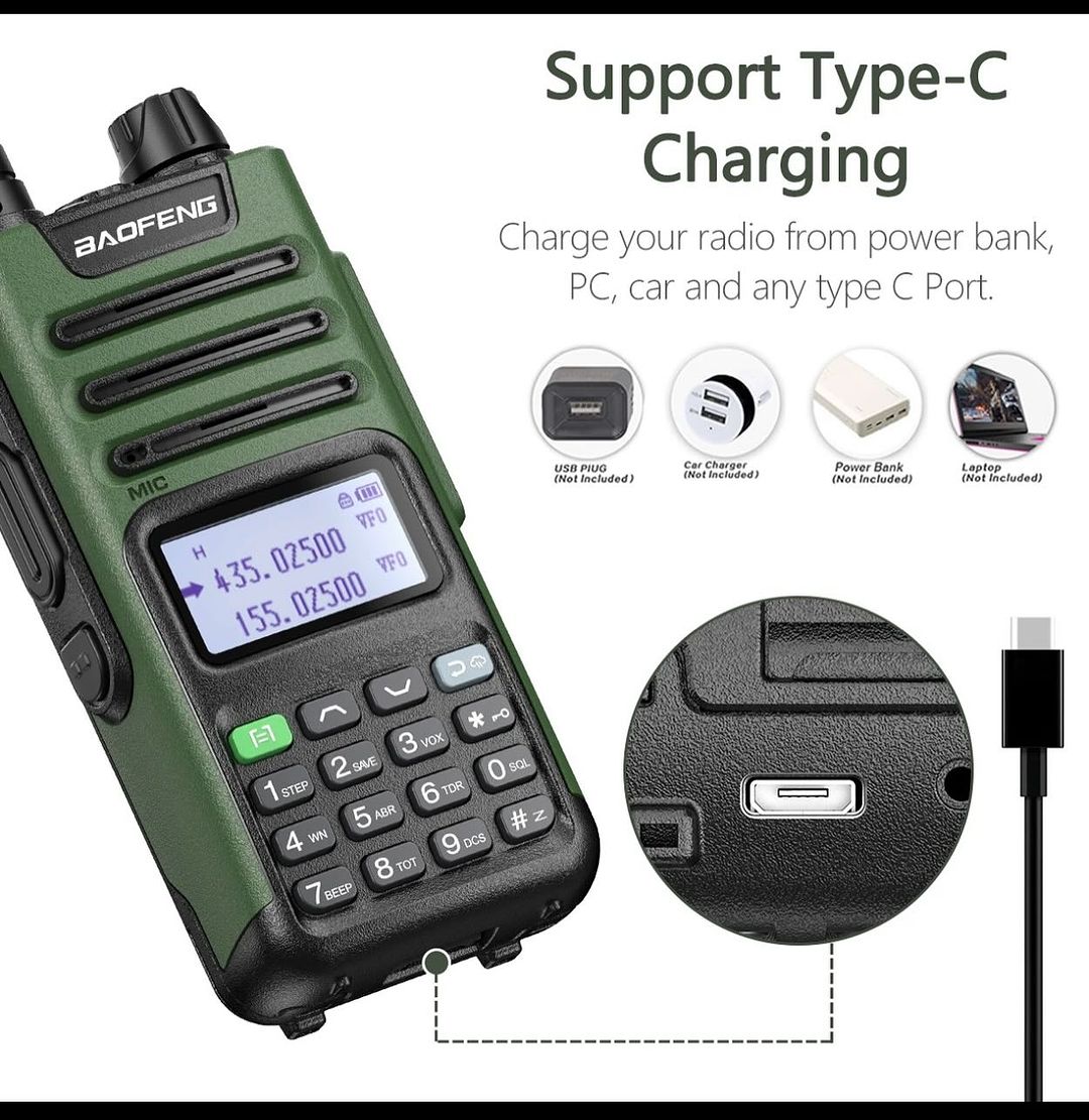 Takeer - BF -UV 13pro Walkie talkie

✅Product Name-Walkie
✅Dimension:127.7*61.6*44mm
✅Battery capacity:1400mAh Li-ion
✅Frequency range:VHF:136-174MHz UHF:40...