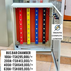 Takeer - BUS BAR CHAMBER SIZE TOFAUTI ZIPO

AMPERE SIZE NA BEI
100A-TSH295,000/=
200A-TSH 413,000/=
400A-TSH 649,000/=
630A -TSH 885,000/=
800A-TSH 1,120,00...