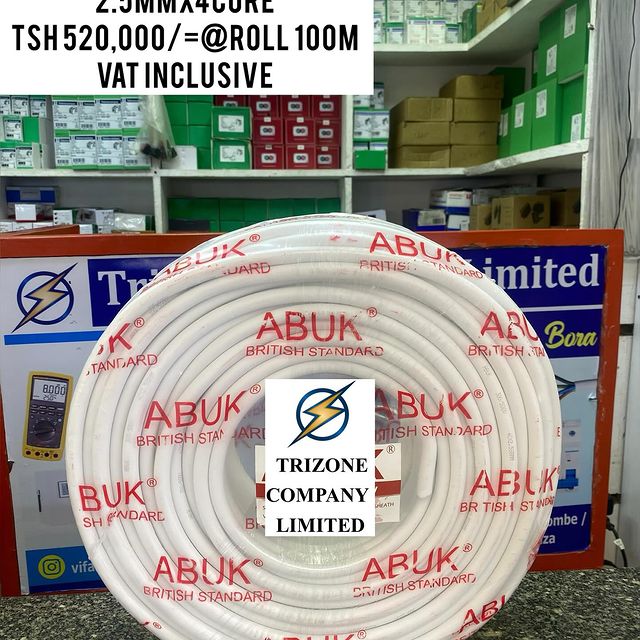 Takeer - FLEXIBLE CABLE 2.5MMX4CORE ZIPO

BEI;TSH 520,000/= ROLL YA 100M
BEI PAMOJA NA VAT

MAWASILIANO;
SIMU NAMBA: #
WHATSAPP NAMBA:#

TUNAPATIKANA;
KARIA...