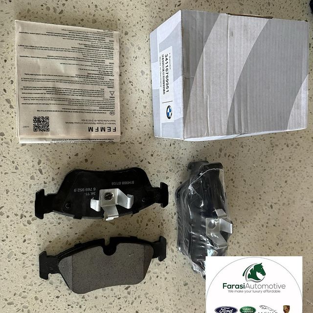 Takeer - Bmw brake pads available in stock. Call for delivery 
Application:

Bmw 3 series (E90)front
Bmw 1 series (E87) front