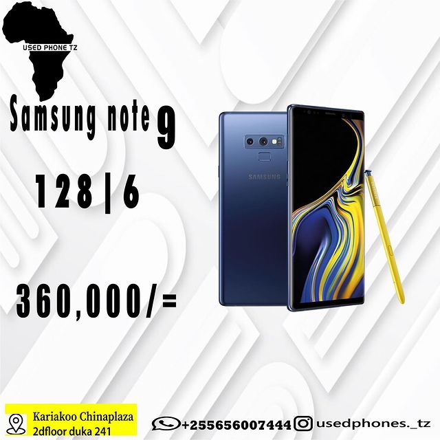 Takeer - Samsung note 9
360,000/-
128| 6 gb 

I year warrant 
Clean condition ( hazina ata mchubuko)

Tupo kariakoo jengo la china plaza 
Floor ya pili duka...