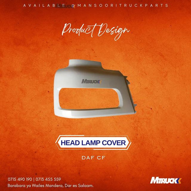 Takeer - PRODUCT NAME : HEAD LAMP COVER

BRAND : DAF CF
_______

AVAIALBLE 

📍: BARABARA YA WAILES MANDERA, DAR ES SALAAM
📞 : 