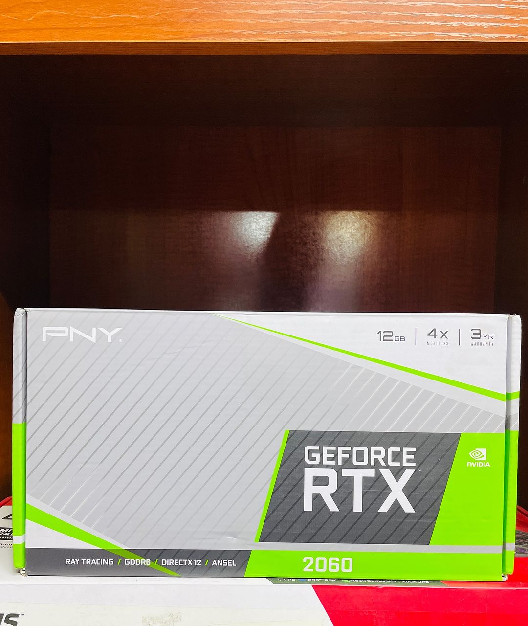 Takeer - Nvidia Geforce RTX 2060 
Capacity:12GB Dedicated
Brand: PNY 
Memory type:GDDR6X
Max Resolution:7680x4320 8K
Memory Interface:192 bit
Bus Width:336
...