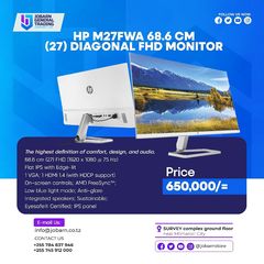 Takeer - HP M27f Diagonal FHD Monitor Available!

Tunapatikana Mlimani city,Survey complex!
☎️call/watsup through 
