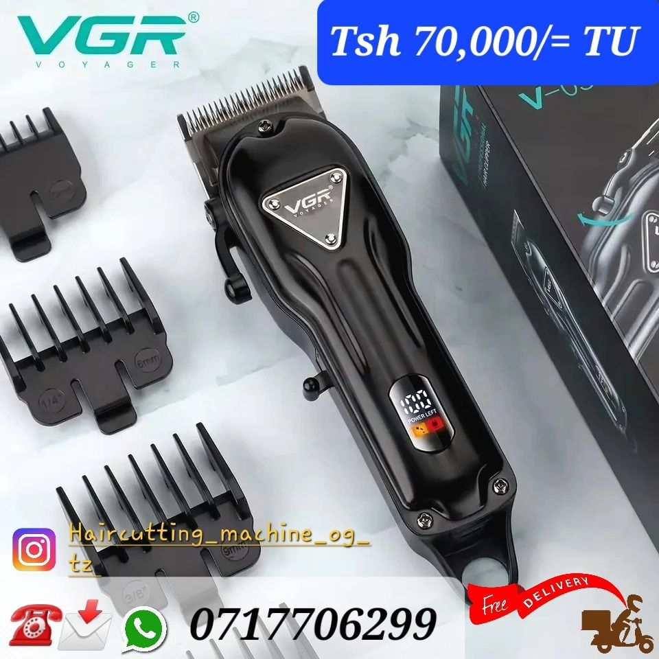 Takeer - VGR BLACK HIGH QUALITY SHAVING MACHINE OG Tsh70,000/=TU
✅️MASHINE YA KISASA YA KUNYOA (WIRELESS)TSH. 70,000/= TU. 
✅️ KWA MATUMIZI YA KIBIASHARA(sa...