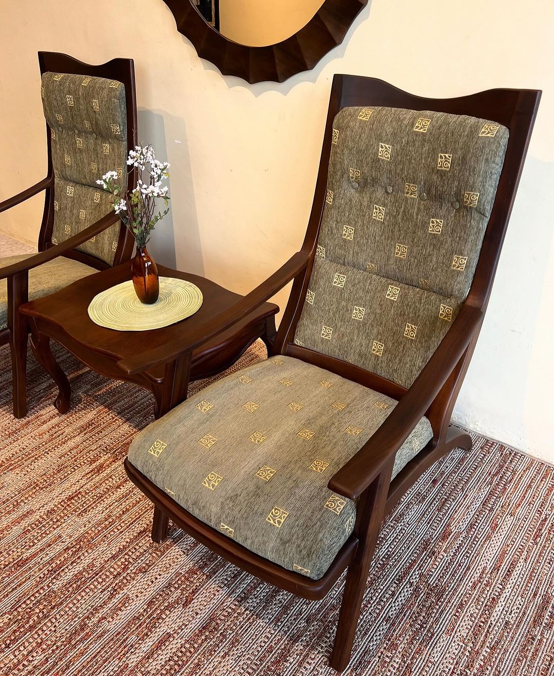 Takeer - “CASSANDRA LONG BACK CHAIR”
Long and Slander……Mninga hardwood framework
~Accent set
.
. 
Chairs 900,000 each
Side table 600,000

For consultation &...