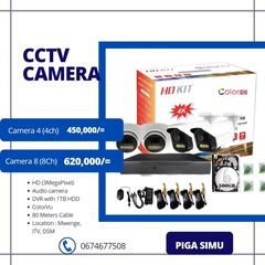 Takeer - 4 Channel CCTV camera Kit
💡Camera yetu ni 3MegaPixel(HD)
💡Inanasa sauti
💡Usiku gizani zinaonesha Clear kabisa 

Ukinunua package yetu hii unajip...