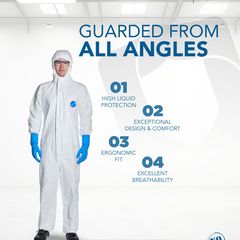 Takeer - Stay protected with the Hooded Coverall by Tyvek. It has high liquid protection, exceptional design and comfort, an ergonomic fit, and excellent br...