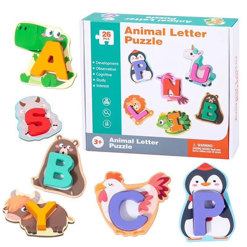 Takeer - Wooden Alphabet Letter and Animal Matching Puzzle
Price 25,000tshs