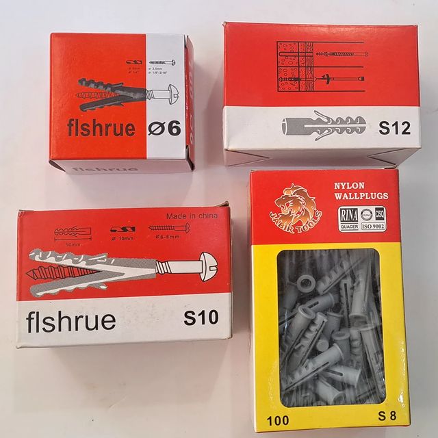 Takeer - FISHER PLUG ALL SIZES AVAILABLE.

6MM 100PCS IN THE BOX, 200BOXES IN THE CARTON.

8MM 100PCS IN THE BOX, 200BOXES IN THE CARTON.

10MM 50PCS IN THE...