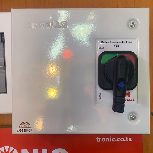 Takeer - FUSE DUSCONNECTOR AVAILABLE

-HAVELLS
-32 Amps

STRONG AND DURABLE 

KWA MAWASILIANO / FOR ENQUIRERS 

CALL:☎️WHATSUP:
TUNAPATIKANA KARIAKOO MTAA W...