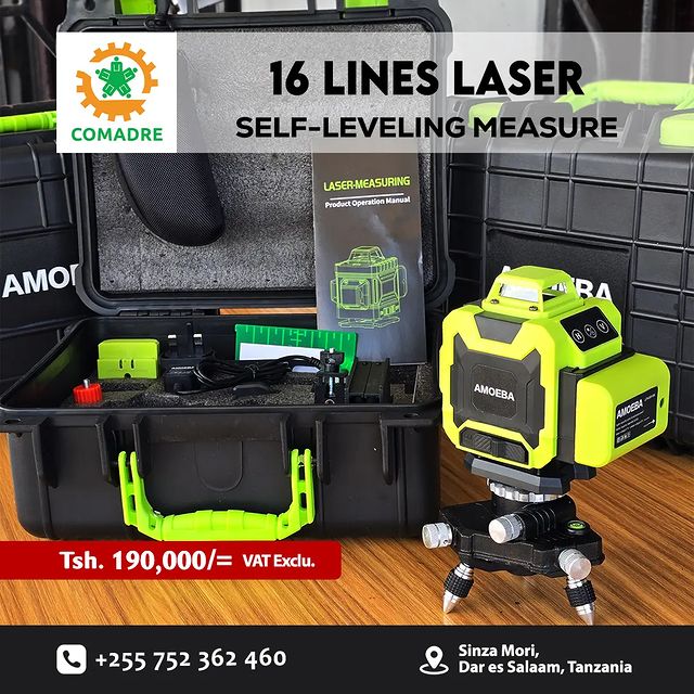 Takeer - Professional 4D laser level 16 line super strong green light can be attached to the wall.

16 Line Laser - Price Tsh. 190,000/=

Order now: ÷
For m...