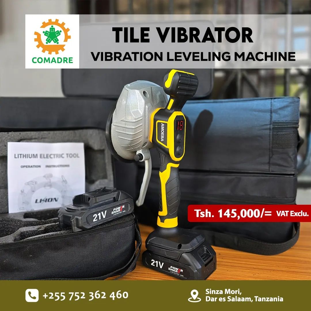 Takeer - Cordless Tile Vibrator now available in stock...

Price: Tsh. 145,000/= 

Order now 
For more info regarding others follow us     

              