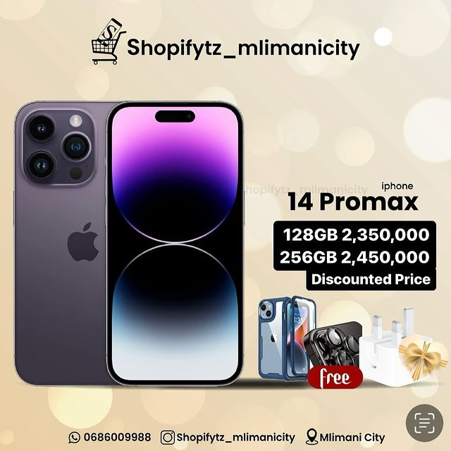 Takeer - Bidhaa Bora, Bei Nafuuu

15 Pro Max  256GB_________3,350,000

15 Pro  128GB______________2,900,000

15 Pro  256GB______________3,250,000

14 Pro Ma...