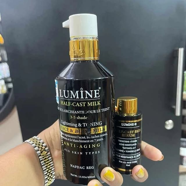 Takeer - LUMINE HALF CAST MILK 🥛 ….

Wale wanaopenda rangi ya njano
✅ni anti aging lotion 
✅inang’arisha vizuri sana mpaka mara 3-5 ya rangi yako ukiiwekea...