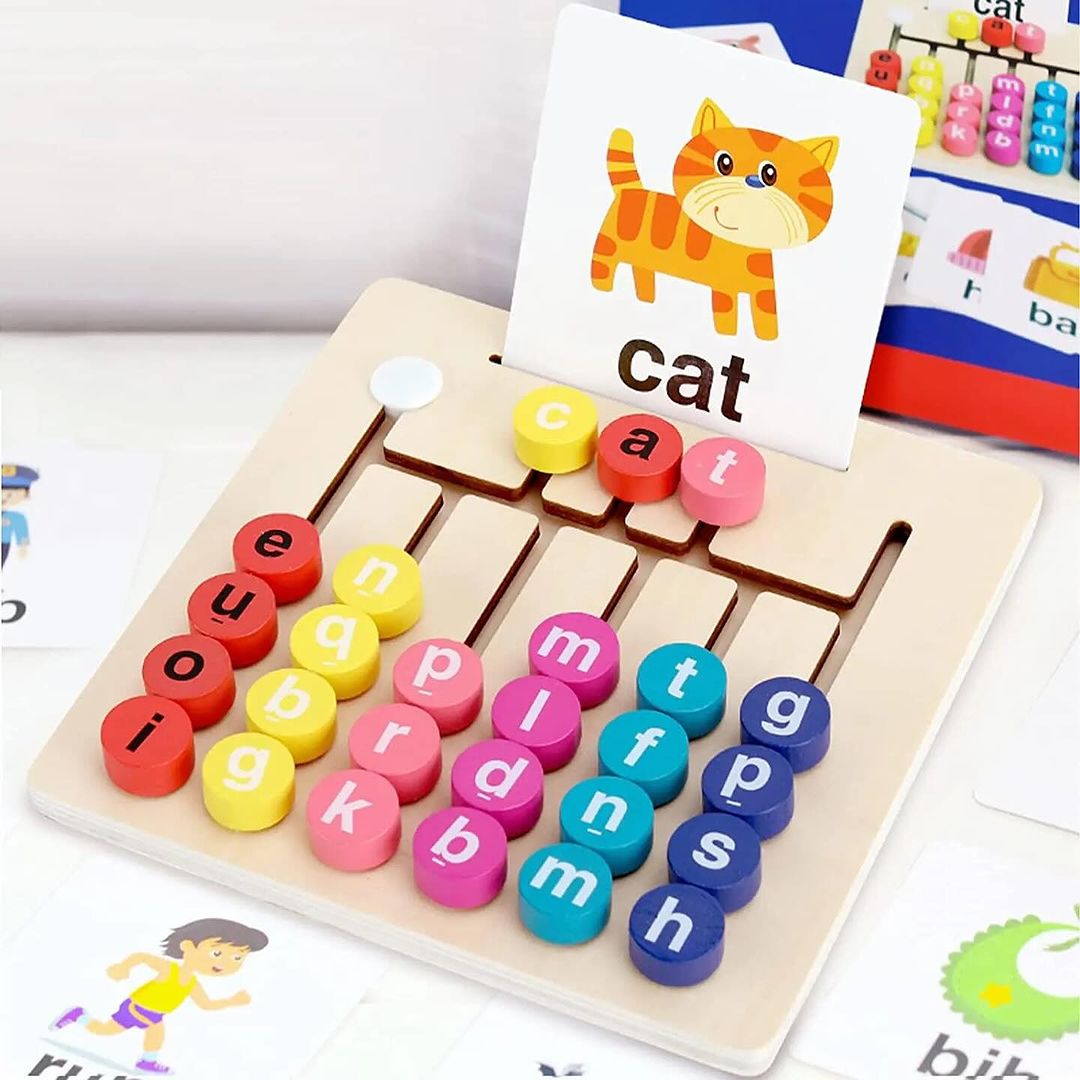 Takeer - Wodden Puzzle Spelling Board

Children Early Education English Vowel Teaching Aids, Walking Letter Maze Color Discrimination Toy