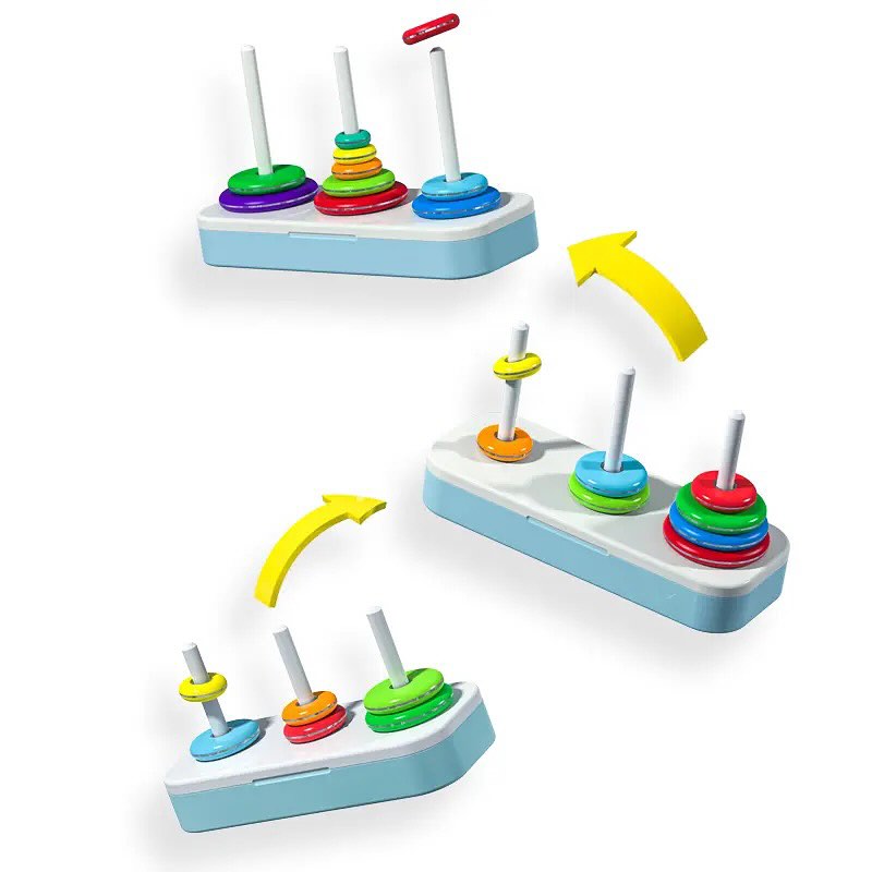 Takeer - Rainbow Tower of Hanoi – 10 Rings

The Tower of Hanoi is a puzzle with three rods side by side and rings that fit on the rods. The rings start on a...