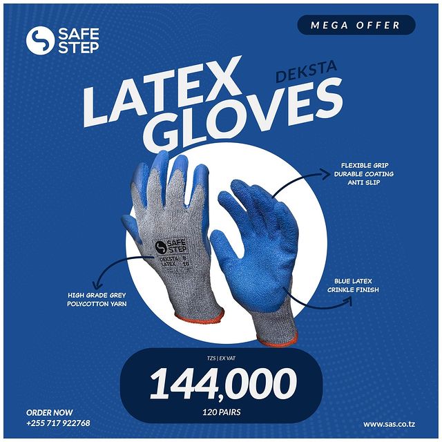 Takeer - Grab the mega deal on latex gloves while it lasts! 
Contact us today at to stock up on 120 pairs for Tshs 144,000. Don't miss out on this essential...