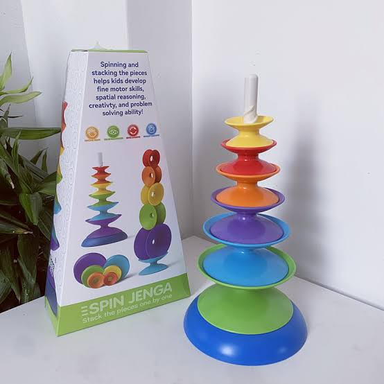 Takeer - Rainbow Stacking Toy for Babies and Toddlers, Color Cognition Multiple Stacking Spinning Wheel, Rolling toy
Price 28,000tshs