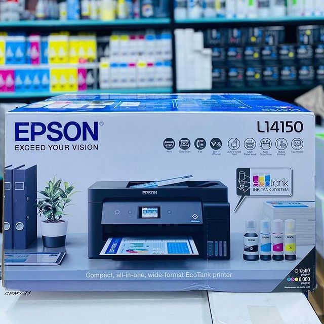 Takeer - EPSON L14150 A3 Printing 🖨️✨A4 copy
✅Print / Copy / Scan / Fax - A3 Printing
✅Wi-fi Ethernet
✅Auto 2 sided print
✅Mobile Printing 
 
Contact us no...