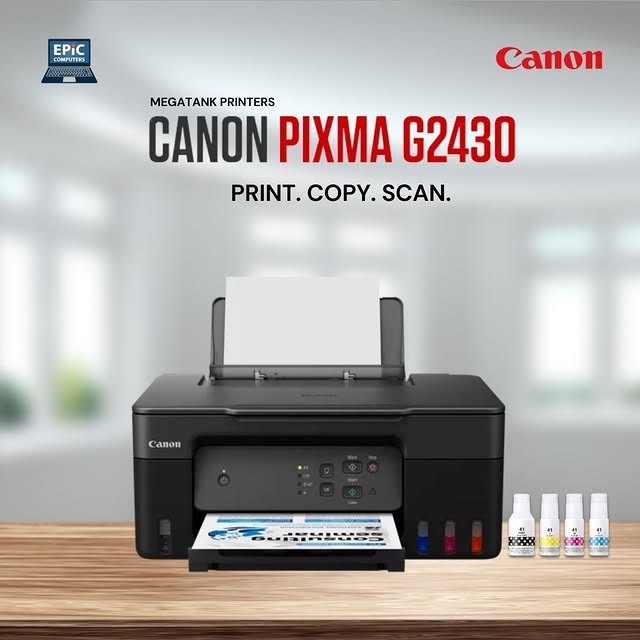 Takeer - Canon PIXMA 2430 AIO Printer ni latest printer kutoka kwa Canon yenye uwezo wa kuprint, scan na copy zimewasili Epic Computers hii saba saba, offer...