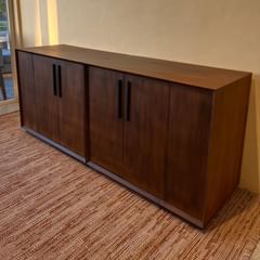 Takeer - “DUAL BUFFET”
Double sideboards(1m long each) made with plain Mkongo hardwood, softly finished with stain.
~Perfect storage assist to the Dining ar...