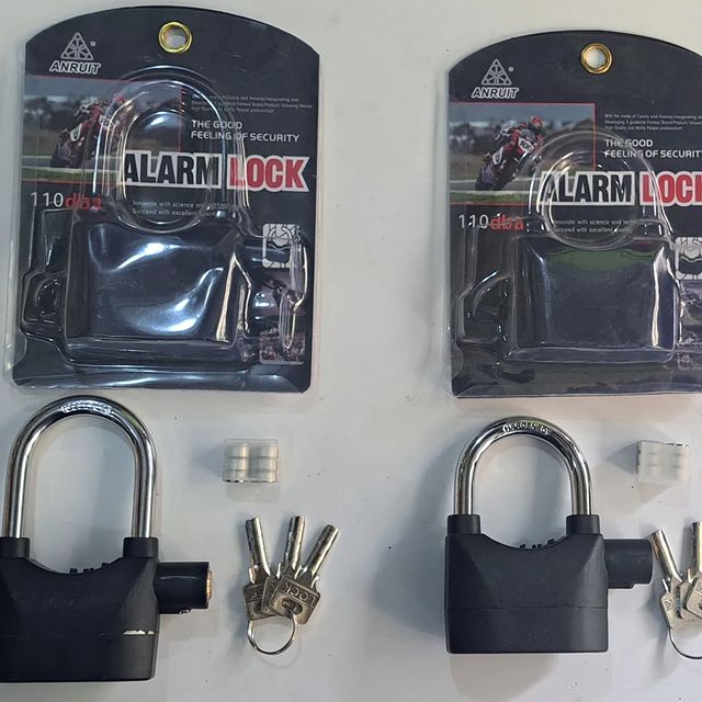 Takeer - ALARM PADLOCK WE HAVE IN SHORT NECK AND LONG NECK GOOD FOR PROTECTING YOUR BUSINESS OR HOUSE, IT COMES WITH 3 EXTRA PAIR OF BATTERY.