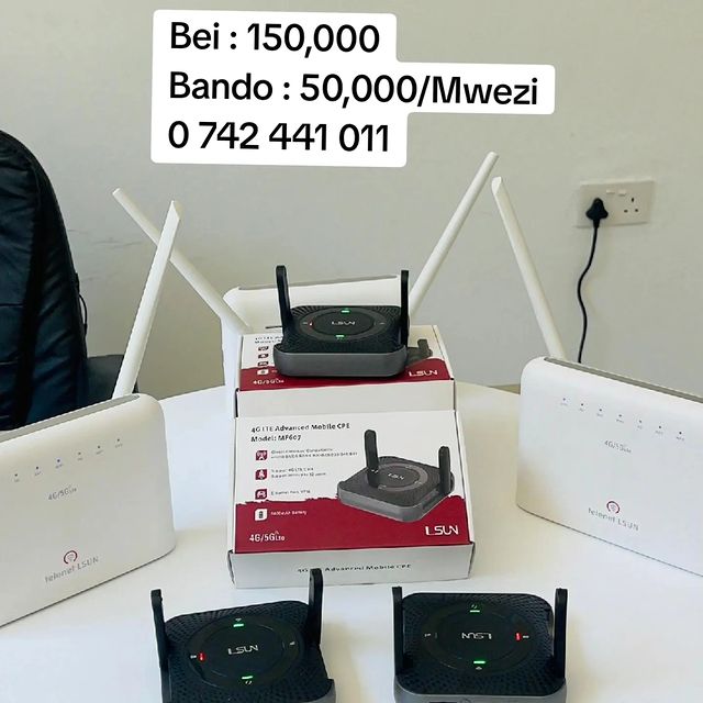 Takeer - Router bado zipo
Bei 150,000
Bando 50,000/Mwezi
Duka letu Lipo Mwenge ITV, Opposite Nakiete pharmacy

Tupigie 