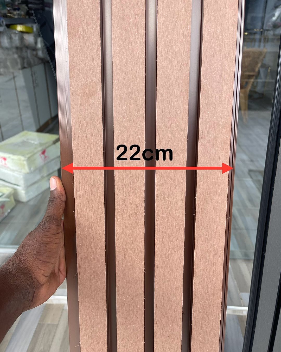 Takeer - WPC OUTDOOR PANELS
Now available

Inadumu zaidi ya miaka 20

Waterproof✔️
Heat Proof✔️
Moisturizer proof✔️

Size:290cm*22cm

Tunapatkana shekilango...