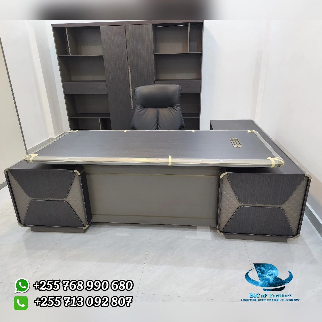 Takeer - EXECUTIVE OFFICE TABLE 
AVAILABLE 240CM 
FOR 3,600,000TSH

BOOKSHELF AVAILABLE 
FOR 3,500,000TSH

EXECUTIVE OFFICE CHAIR 
AVAILABLE FOR 1,500,000TS...