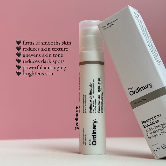 Takeer - The Ordinary Retinal 0.2% Emulsion
A High-Strength Retinaldehyde Formula

firms & smooths skin 
reduces skin texture
uneven skin tone 
reduces dark...