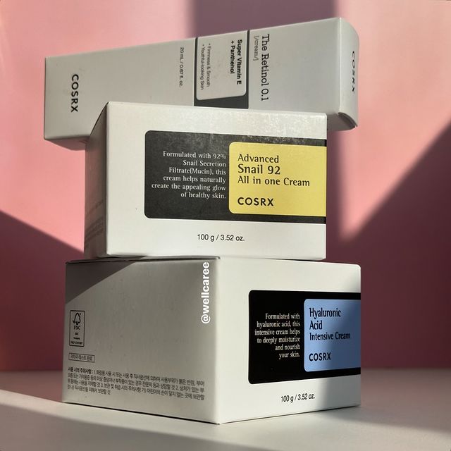 Takeer - Cosrx

Snail mucin moisturizer 80,000
Hyaluronic acid intensive cream 80,000
Retinol 0.3 cream 80,000