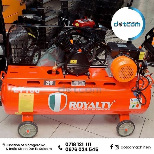 Takeer - AIR COMPRESSOR ROYALTY BRAND 2 IN 1 

AVAILABLE DOTCOM MACHINERY

- PETROL ENGINE WITH ELECTRIC MOTOR 
• 2HP MOTOR
•DESIGNED ITALY
•100 LITRES

✅ P...