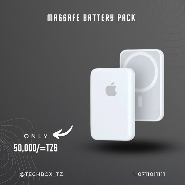 Takeer - Magsafe battery pack
Price:50,000/=tzs 
Cash on delivery 📦✅
📍Mikocheni A
📞call/whatsapp: