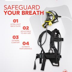 Takeer - Safeguard your breath with Honeywell's Self-Contained Breathing Apparatus! Ultra-light, adjustable to any size, offering extreme comfort and ultima...