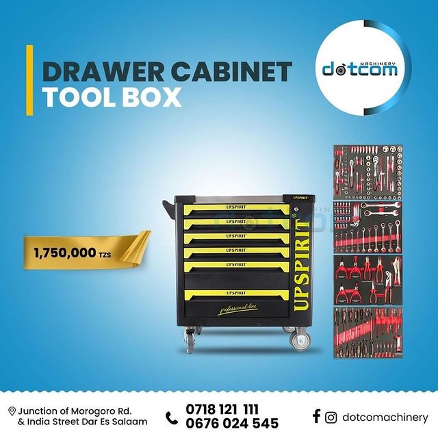 Takeer - DRAWER CABINET TOOL BOX

Hii ni Tool Box yenye set vifaa vingi vya ufundi kama vile Spana, Plies n.k

Nzuri sana kwenye garage na mafundi au Techni...