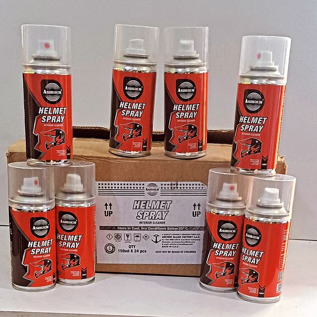 Takeer - HELMET SPRAY TO CLEAN YOUR HELMENT OF BIKE 150ML 24PCS IN THE CARTON.