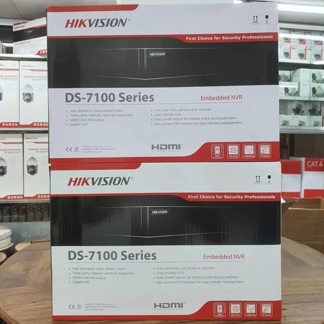 Takeer - Embedded NVR DS- 7100 Series in Stock Now🔥🔥
 
4 & 8 channel available at wholesale and retail prices✅

Features;
➡️High definition video stream i...