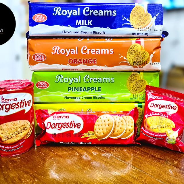 Takeer - Royal Creams - Flavoured Cream Biscuits
Borna - Digestive Biscuits

*𝐖𝐡𝐨𝐥𝐞𝐬𝐚𝐥𝐞 𝐎𝐧𝐥𝐲| 𝐉𝐮𝐦𝐥𝐚 𝐓𝐮

📍 Tunapatikana City Centre; Mta...