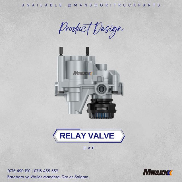 Takeer - PRODUCT NAME : RELAY VALVE

BRAND : DAF
_______

AVAIALBLE 

📍: BARABARA YA WAILES MANDERA, DAR ES SALAAM
📞 : 