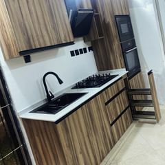 Takeer - MDF KITCHEN CABINETS 
Price: 1,400,000/ per running meter
Book your site visit with us /