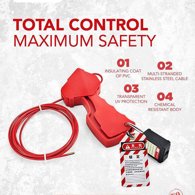 Takeer - Ensure complete control and maximum safety with our Grip Cable Lockout! 
-Insulating coat of PVC
-Multi-stranded stainless steel cable
-Transparent...