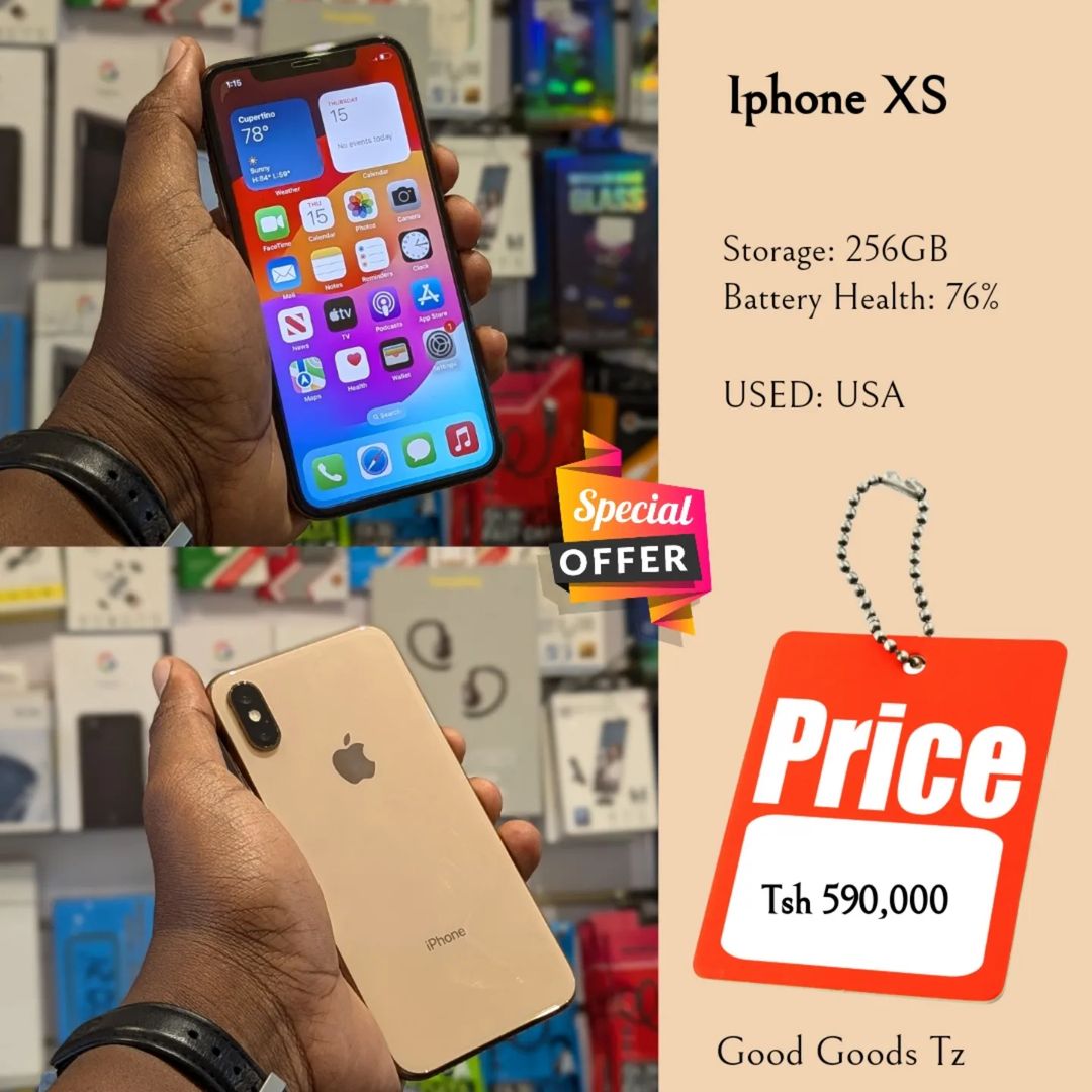 Takeer - Iphone XS(SOLD✅✅)
Tsh 590,000
⬛256GB/76% battery health.
⬛MTUMBA HALI MPYA TOKA USA.
⬛Ni simu bila accessories zake.
⬛INASOMA LINE ZOTE ZA TANZANIA...