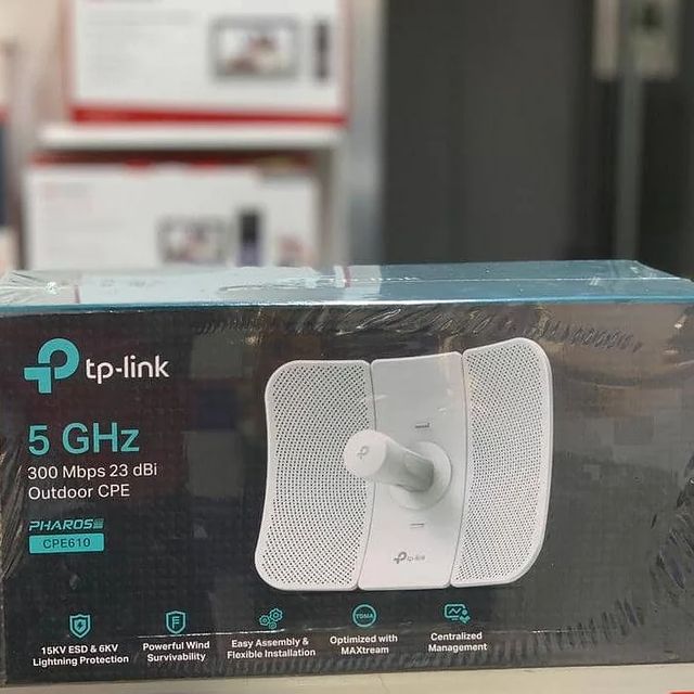 Takeer - OUTDOOR CPE 610 AVAILABLE NOW🔥🔥
5 GHz
BRAND: Tp-link

Features;
➡️Innovative snap-lock assembly for quick installation and powerful wind Survivab...