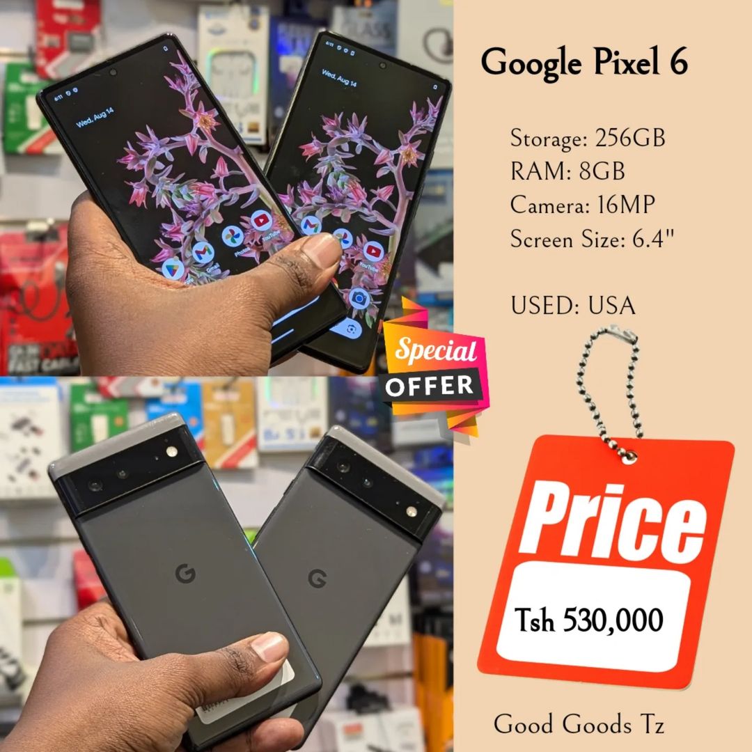 Takeer - Google Pixel 6
Tsh 530,000
⬛256GB/8GB/16MP/6.4"/SINGLE SIM + eSim
⬛MTUMBA HALI MPYA TOKA USA.
⬛Ni simu bila accessories zake.
⬛INASOMA LINE ZOTE ZA...