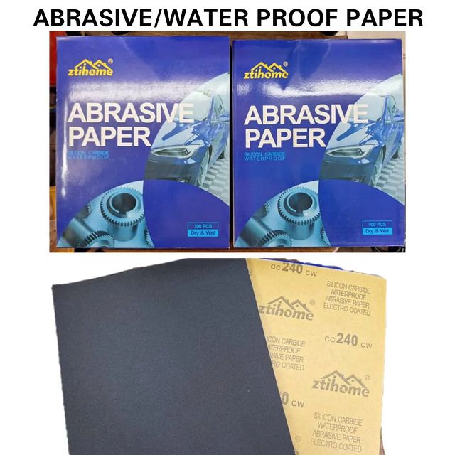 Takeer - ABRASIVE/WATER PROOF SAND PAPER P80, P100, P120, P150, P180, P220, P240, P280, P320, P360, P400, P600, P,1000